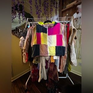 Free People Movement Multicolor Windbreaker Hooded Vest